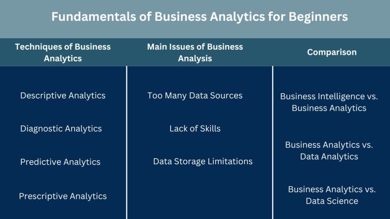 Fundamentals of Business Analytics : Essential Skills and Techniques for Success in 2024